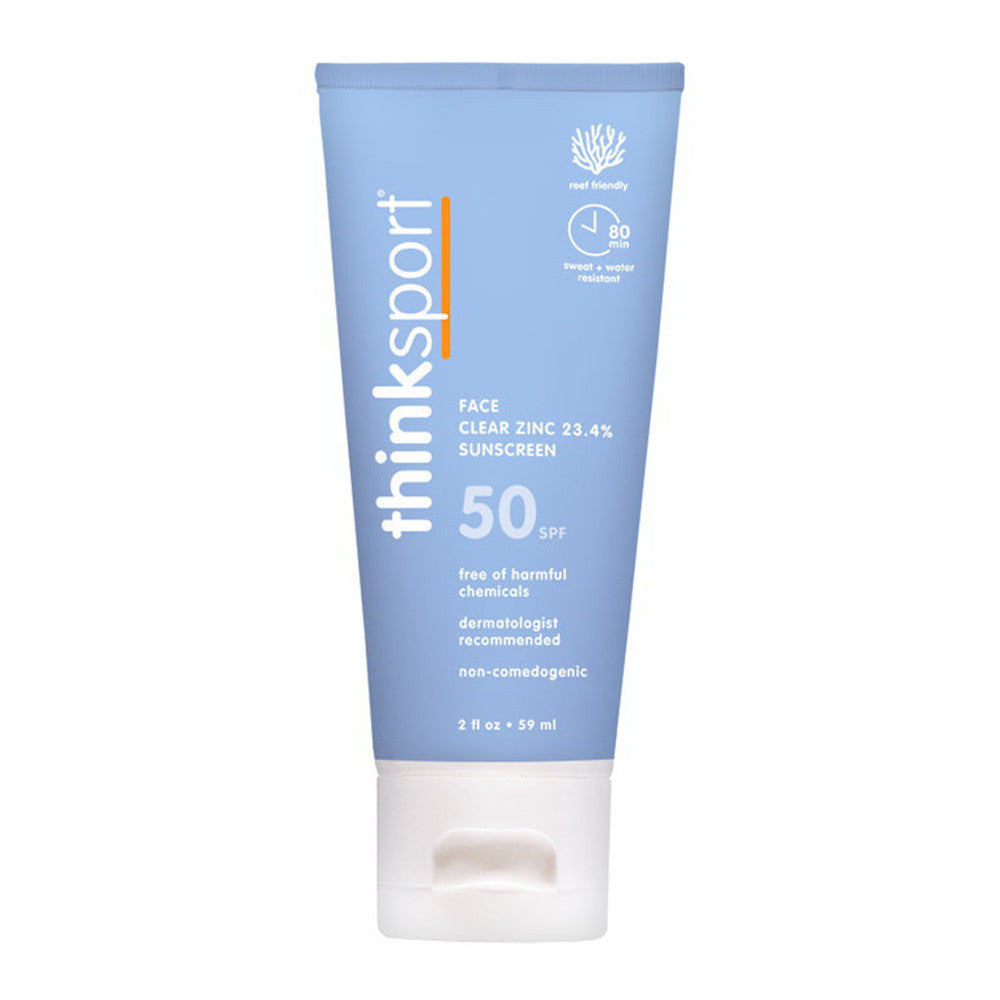 Think Sport Clear Zinc Active Facel Mineral Sunscreen For All Skin Tones Spf 50, 2 Oz